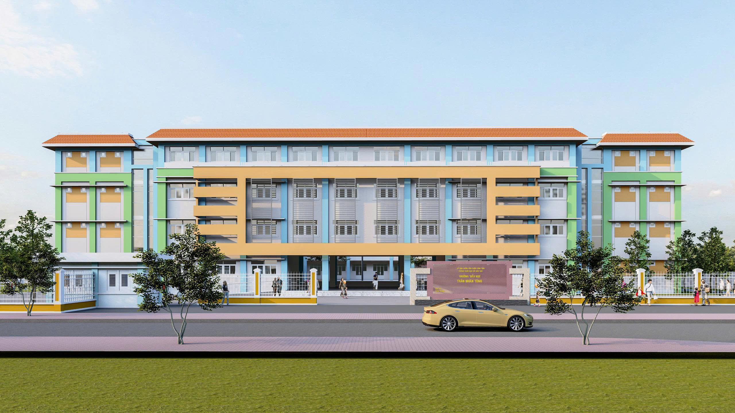 MẶT BẰNG TỔNG THỂ TRƯỜNG TH TRẦN NHÂN TÔNG